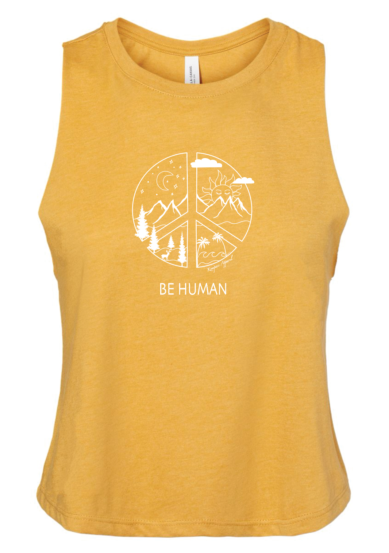 Be Human Mustard Cropped Tank