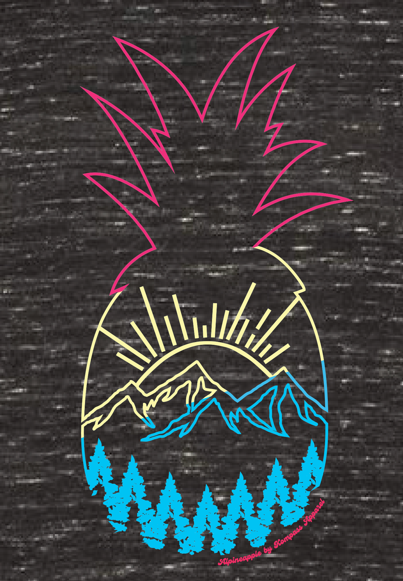 Sunset Swirl Alpineapple Baseball Tee