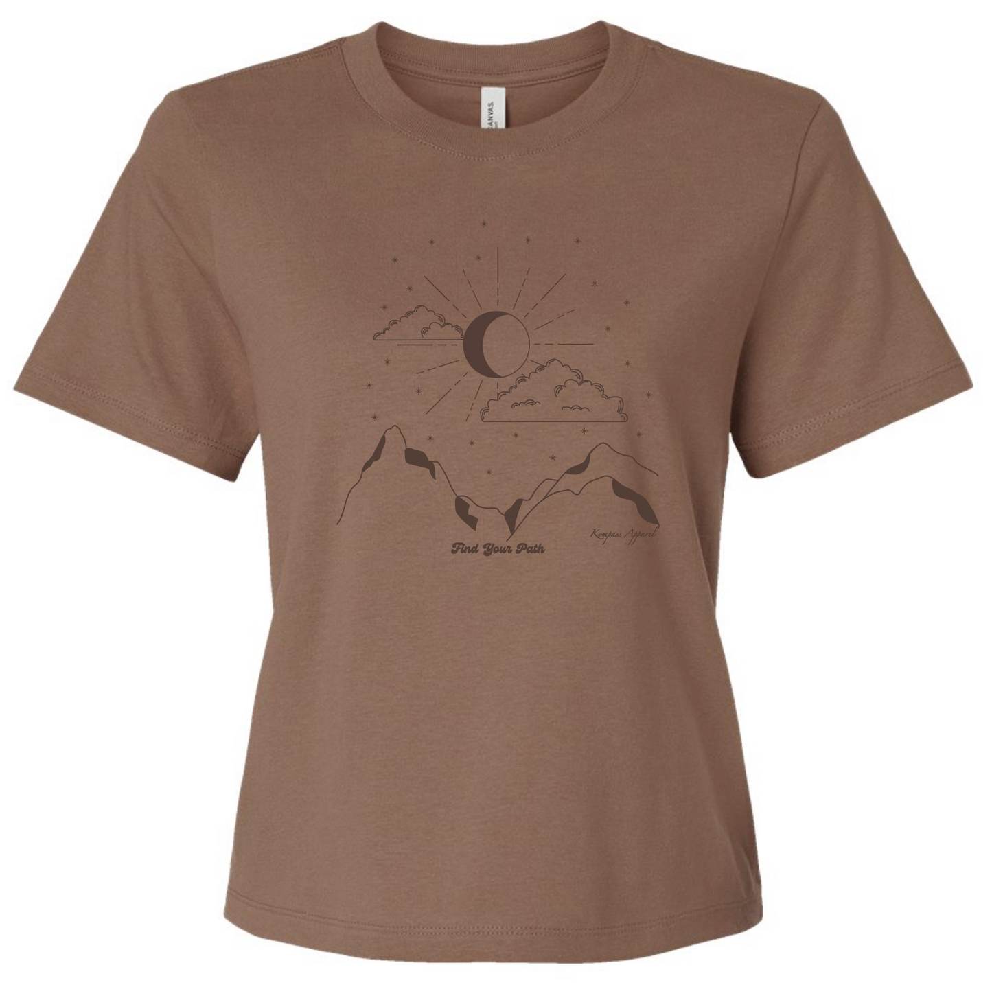 Womens Brown Moon Tee