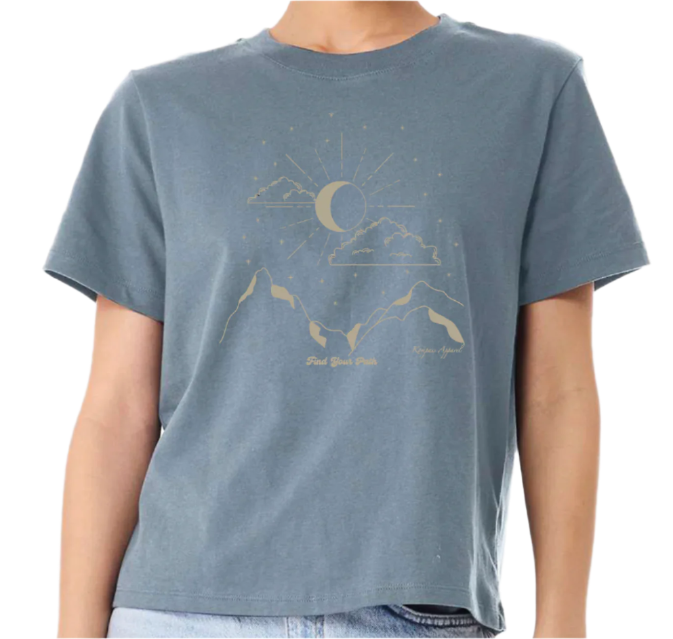 Womens Denim Moon Tee