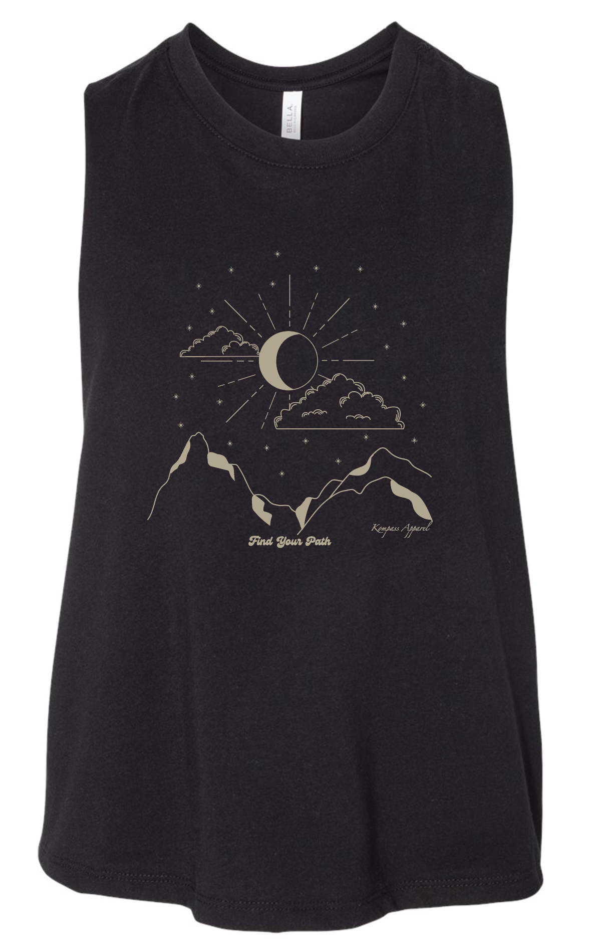 Black Racerback moon tank