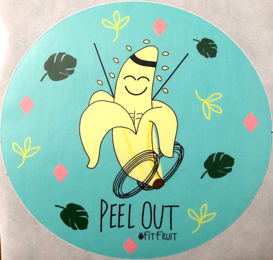 Peel Out Banana Sticker