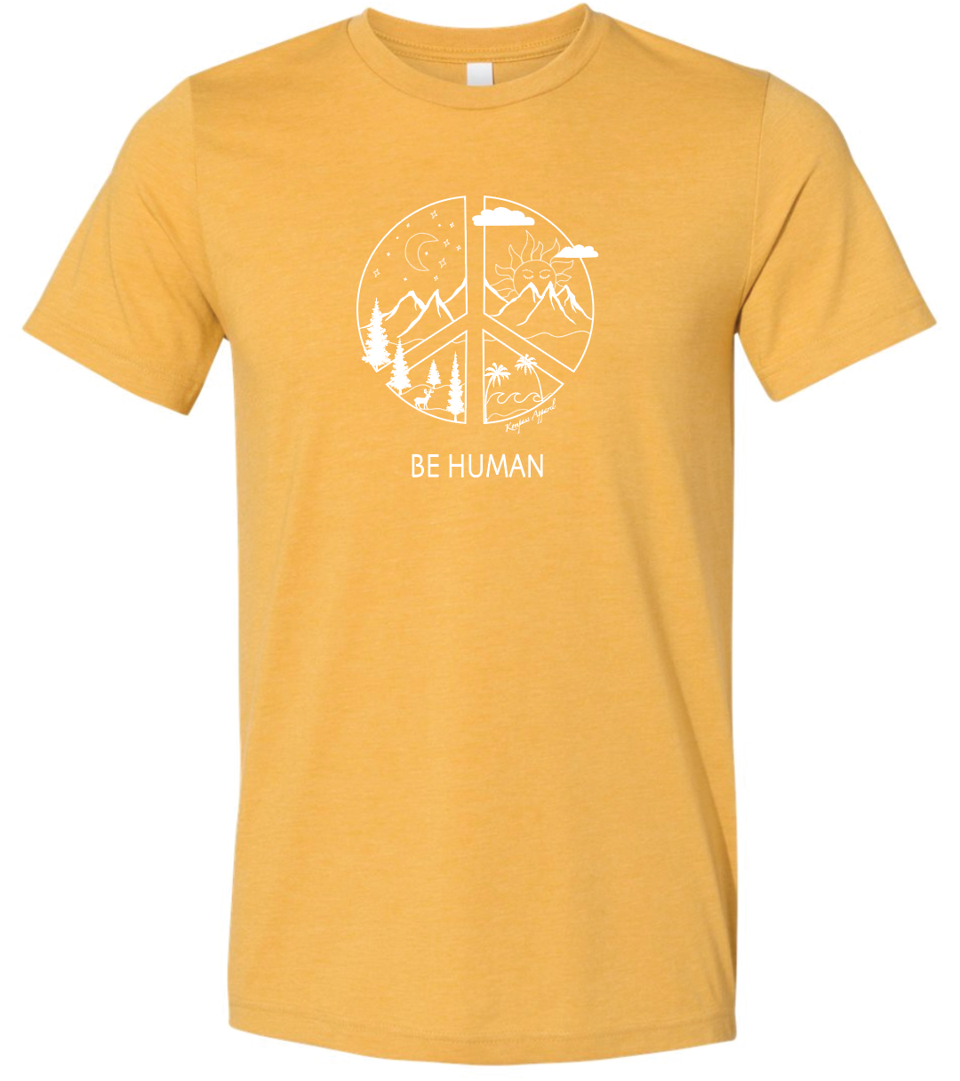 Be Human Tee - Heather Yellow