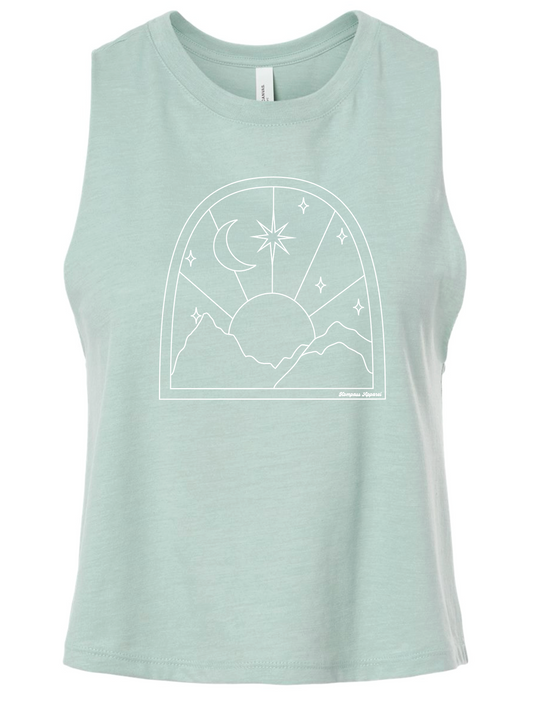 Starlight racerback crop tank top