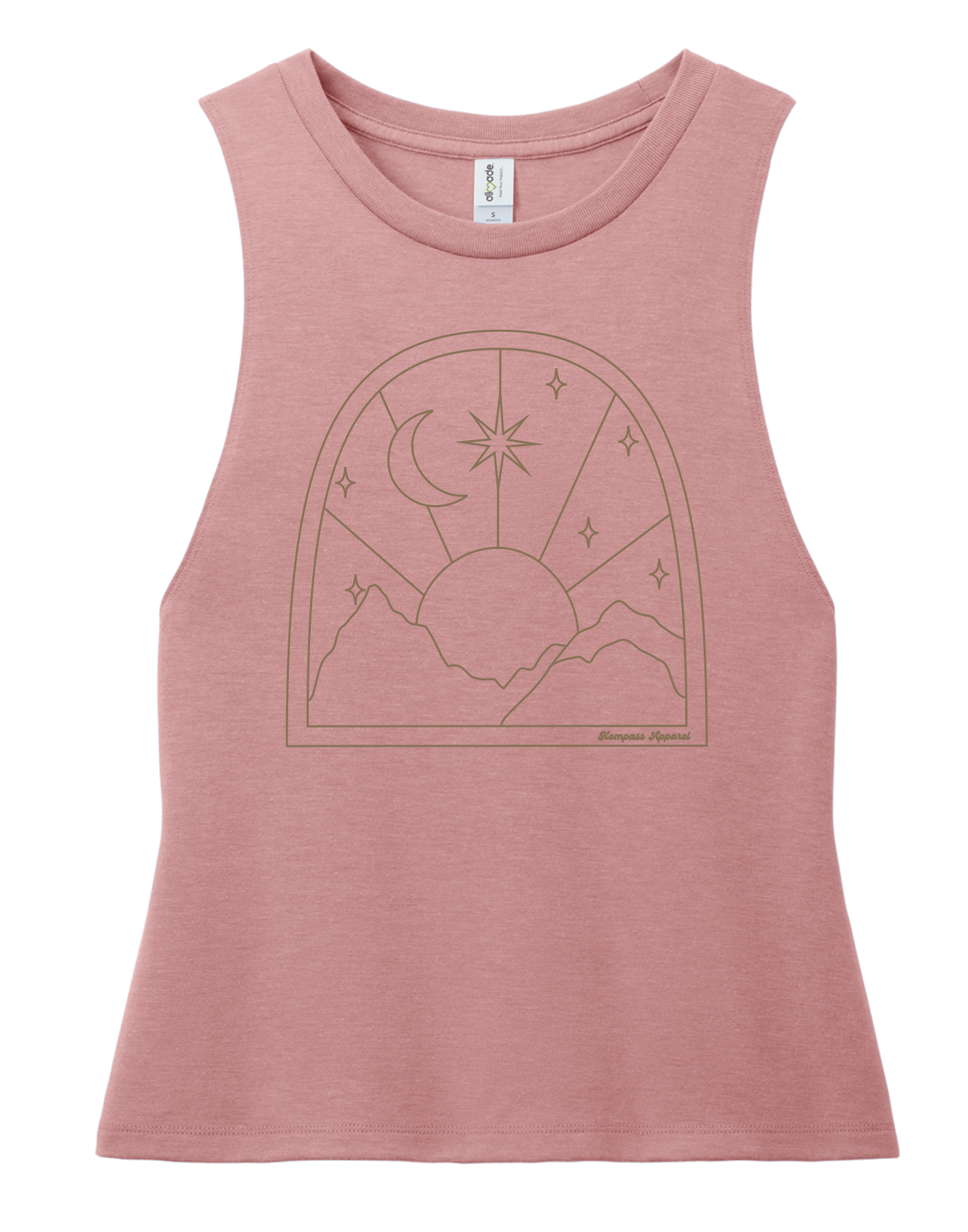 Womens pink starlight racerback tank