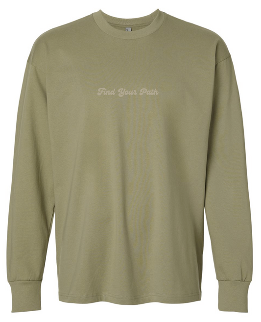 Olive Green Long Sleeve Moon Tee