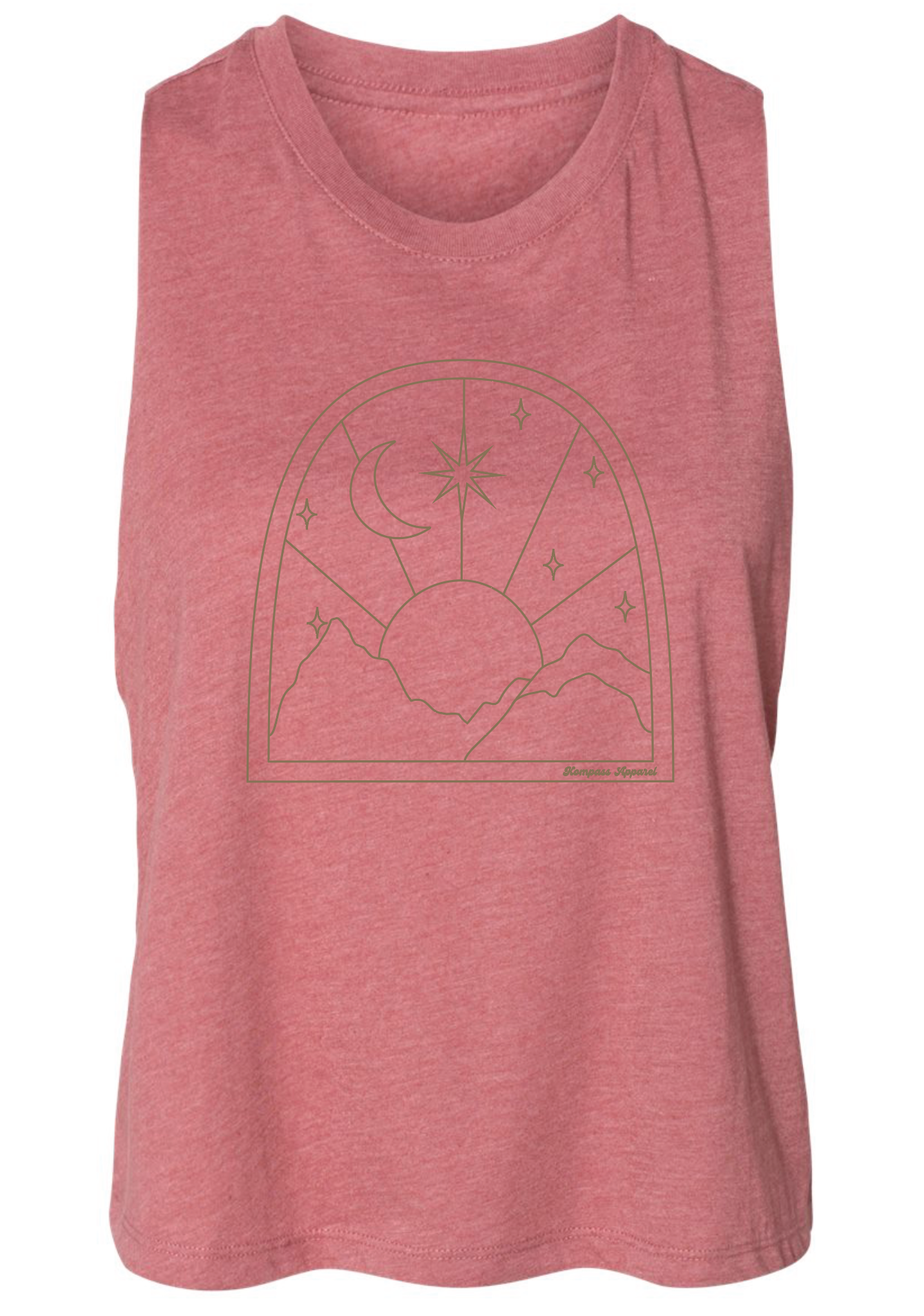 Mauve Starlight Crop Racerback tank top