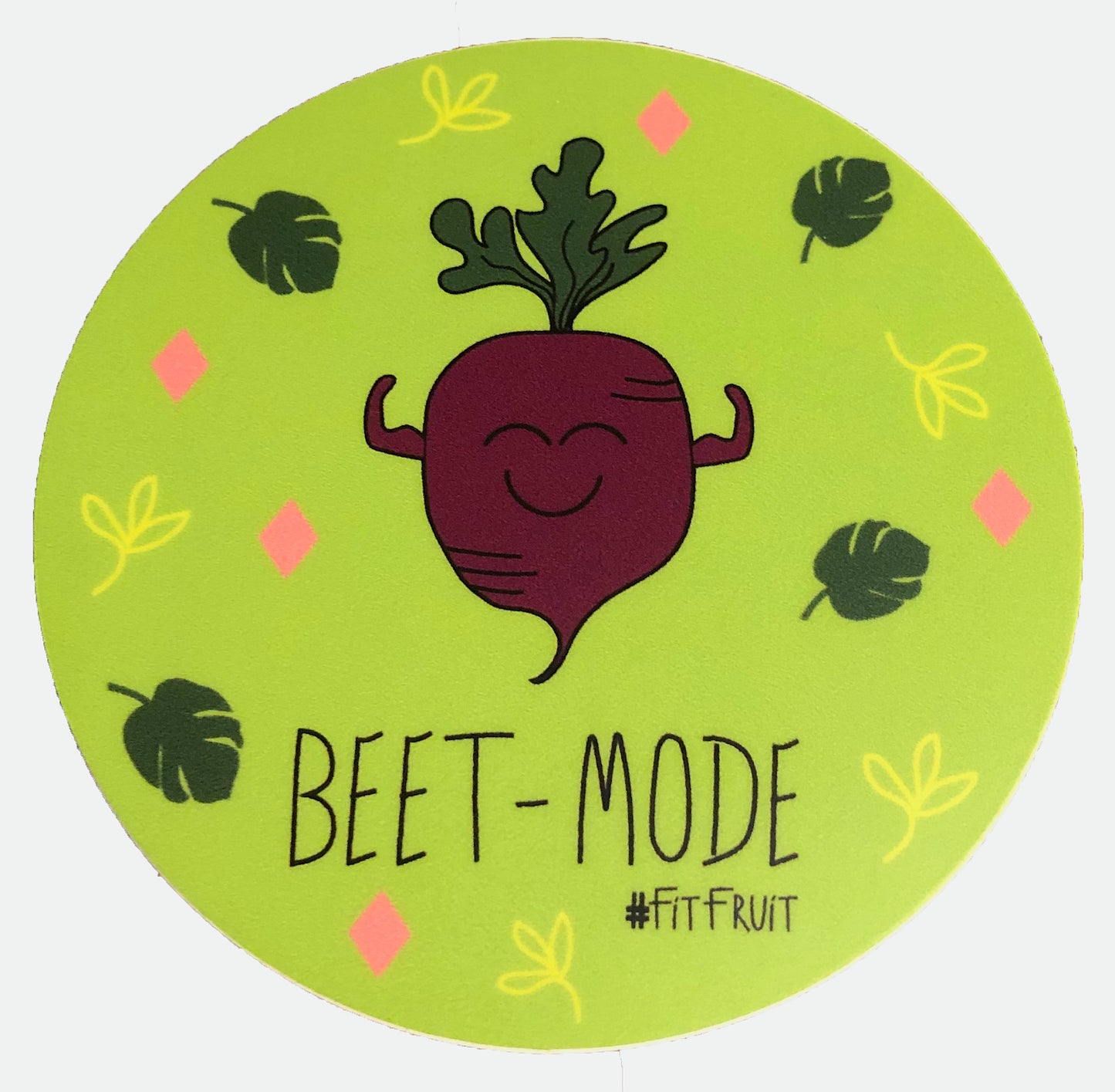 Beet Mode Round Sticker