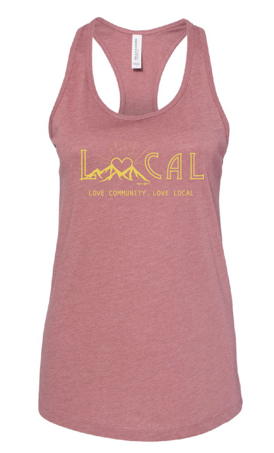 Love Local Womens Racerback Tank - Mauve